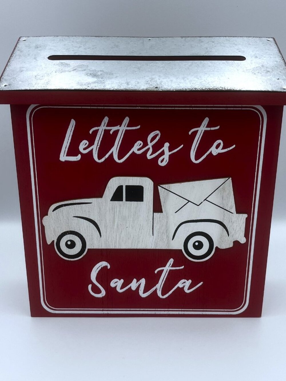 Letters to Santa – Wooden Mailbox – Holiday Decoration